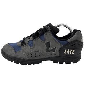 Lake Mountain Bike Cycling Shoes SPD 2-Bolt Mens Size 9 Gray Blue SPD Cleats